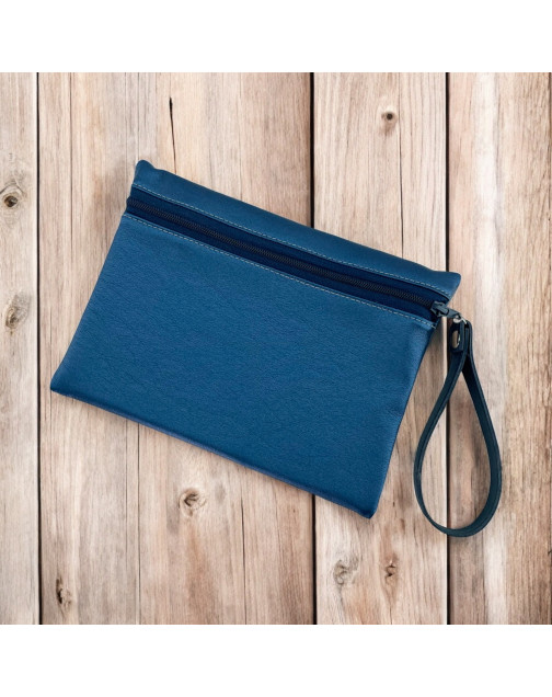 Pochette M, "Simili" marine