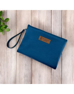 Pochette M, "Simili" marine