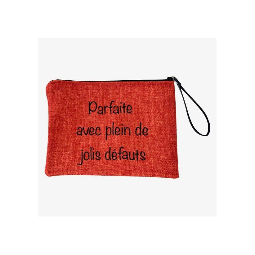 Pochette L, "Parfaite avec plein de jolis défauts" anjou orange