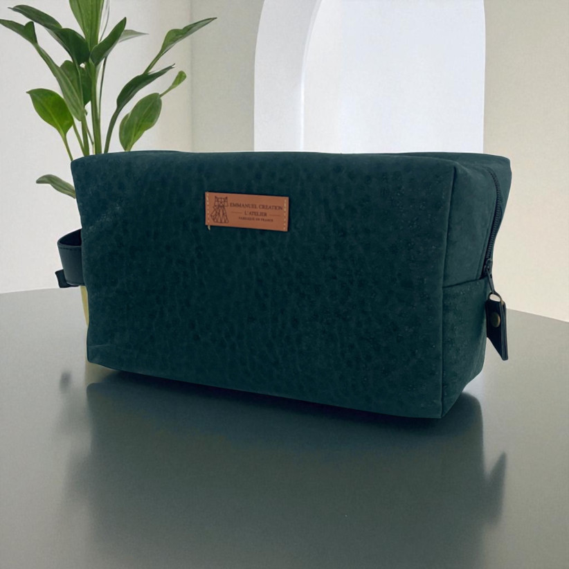 Trousse nomade M, "New York" sapin