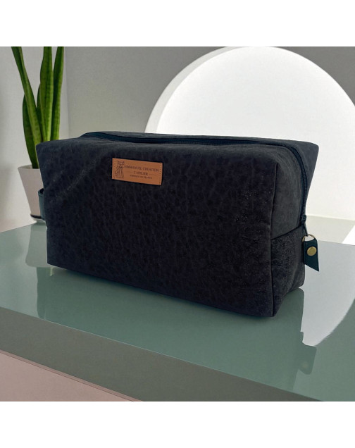 Trousse nomade M, "New York" brun