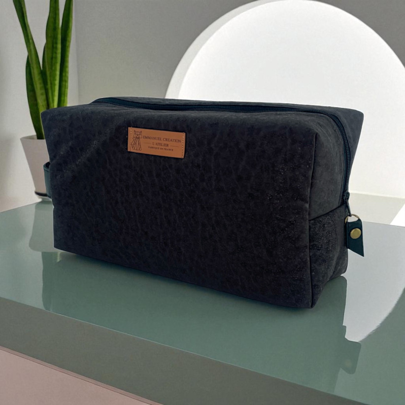 Trousse nomade M, "New York" brun