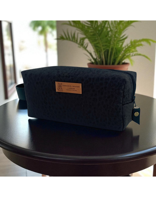 Trousse nomade S, "New York" brun