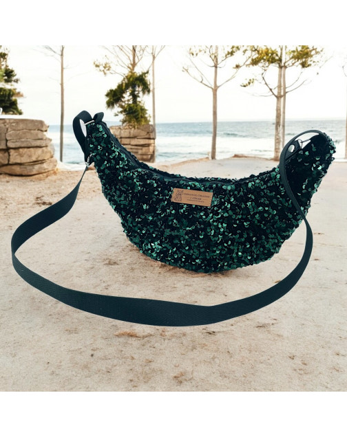Sac Léo S, "Sequin" vert