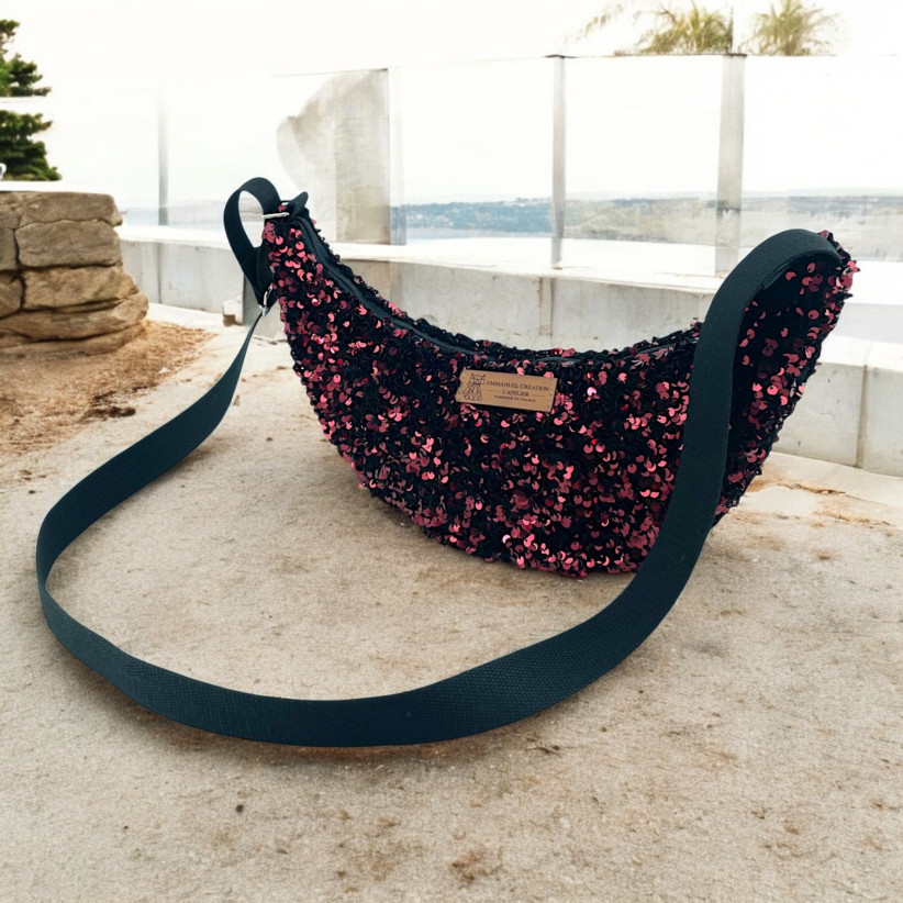 Sac Léo S, "Sequin" rouge