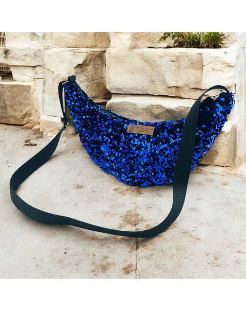 Sac Léo S, "Sequin" bleu