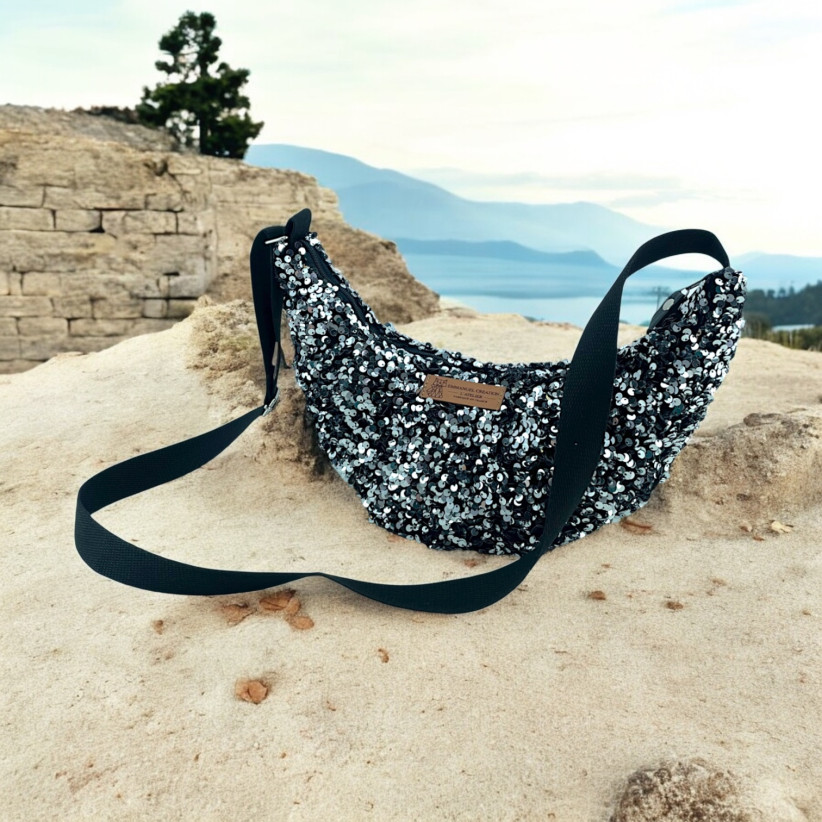 Sac Léo S, "Sequin" argent