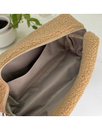 Trousse nomade M, "Bouclette" camel
