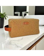 Trousse nomade M, "Bouclette" camel