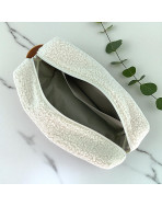 Trousse nomade M, "Bouclette" écru