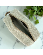 Trousse nomade M, "Bouclette" sable