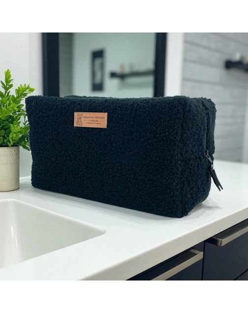 Trousse nomade M, "Bouclette" noir