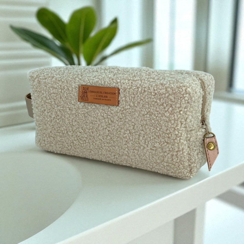 Trousse nomade S, "Bouclette" sable