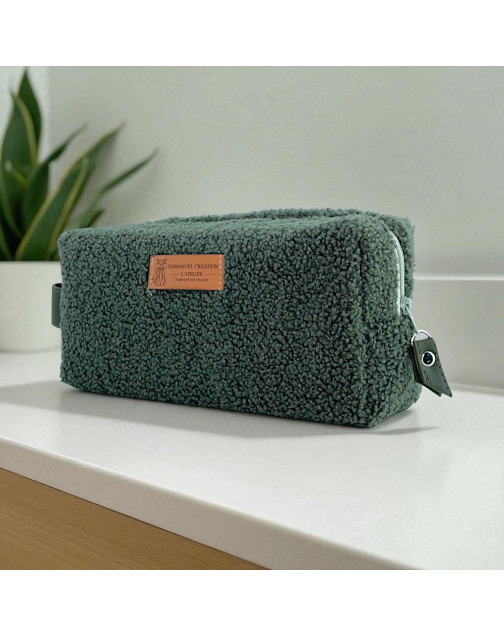 Trousse nomade S, "Bouclette" kaki