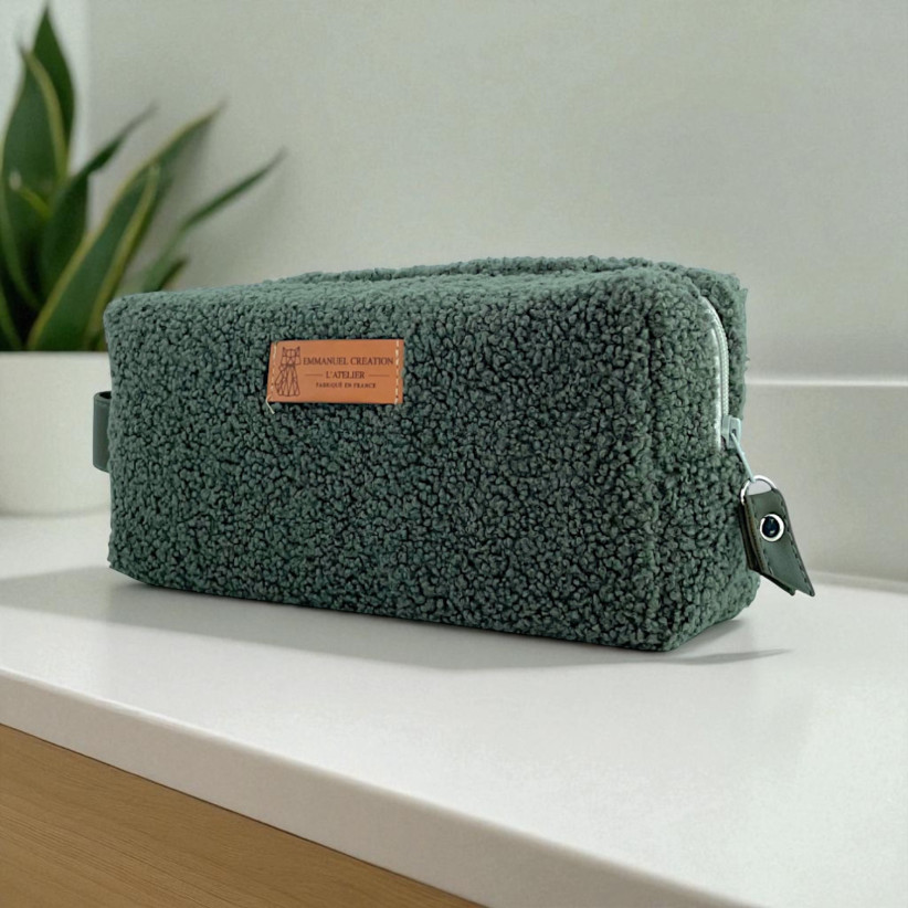 Trousse nomade S, "Bouclette" kaki