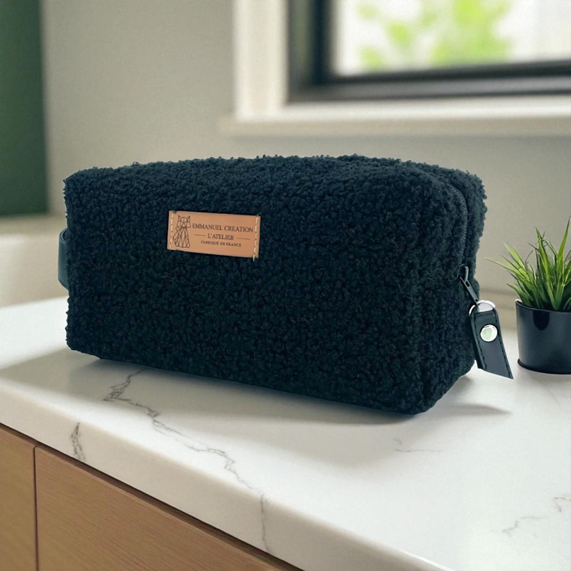 Trousse nomade S, "Bouclette" noir