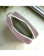 Trousse nomade S, "Bouclette" rose