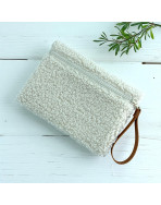 Pochette M, "Bouclette" écru