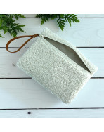 Pochette M, "Bouclette" écru