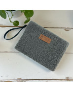 Pochette M, "Bouclette" taupe