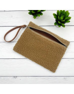 Pochette M, "Bouclette" camel