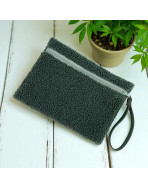 Pochette M, "Bouclette" kaki