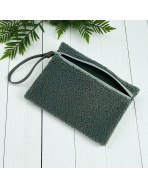 Pochette M, "Bouclette" kaki