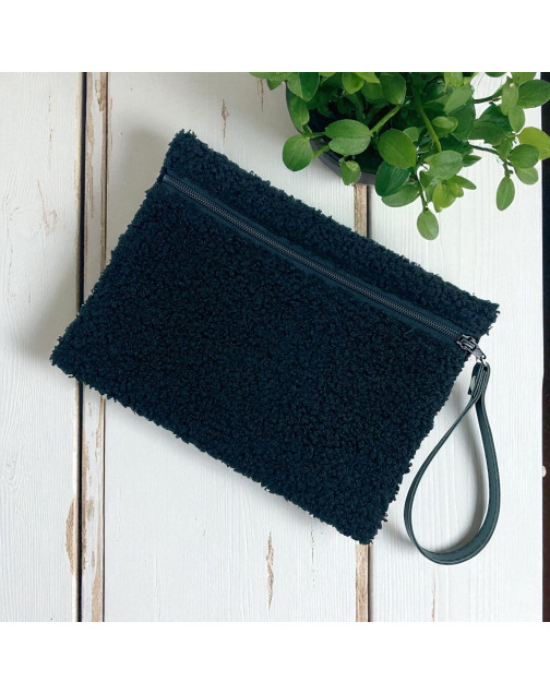 Pochette M, "Bouclette" noir