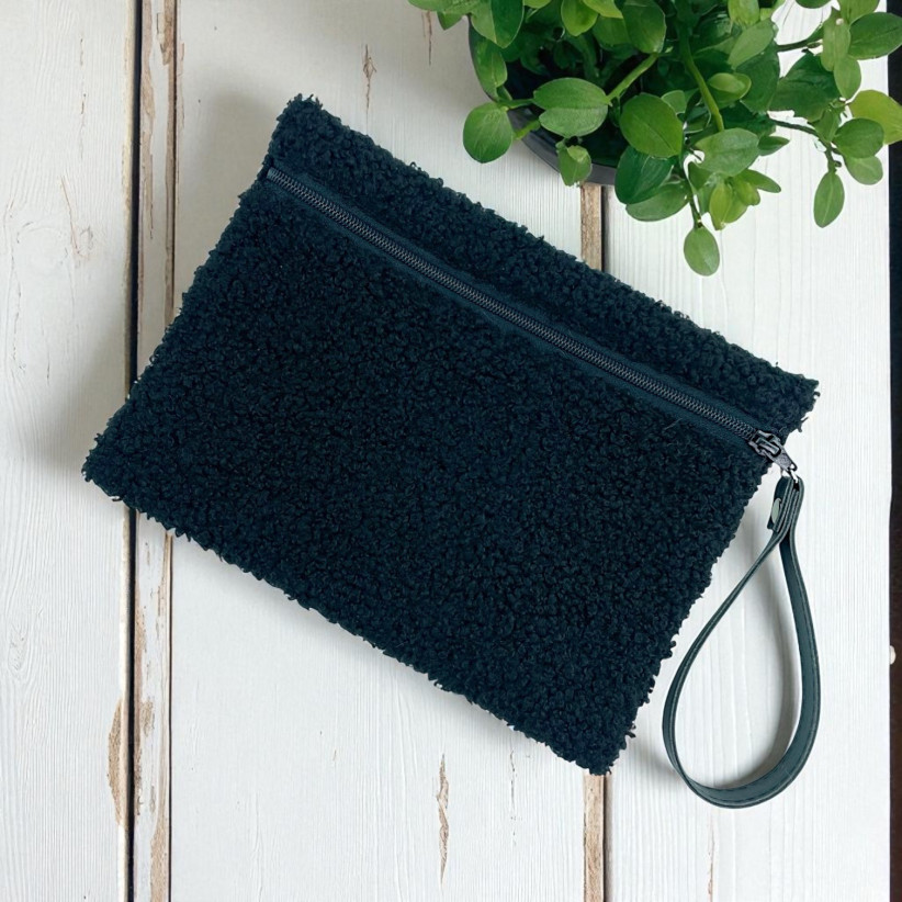 Pochette M, "Bouclette" noir