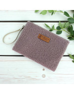 Pochette M, "Bouclette" rose