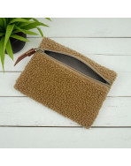 Pochette S, "Bouclette" camel