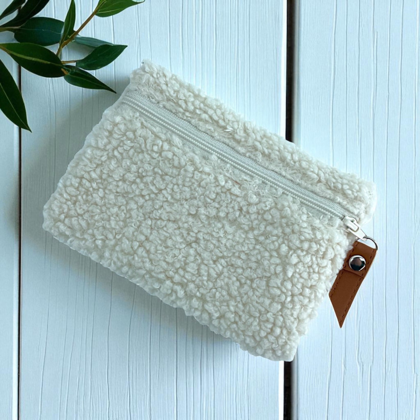 Pochette S, "Bouclette" écru
