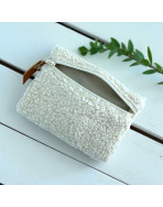 Pochette S, "Bouclette" écru