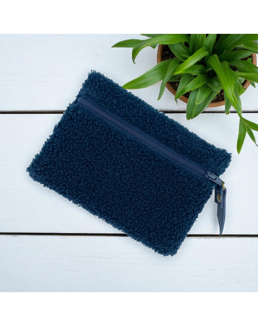 Pochette S, "Bouclette" marine