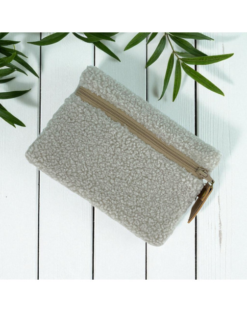 Pochette S, "Bouclette" sable