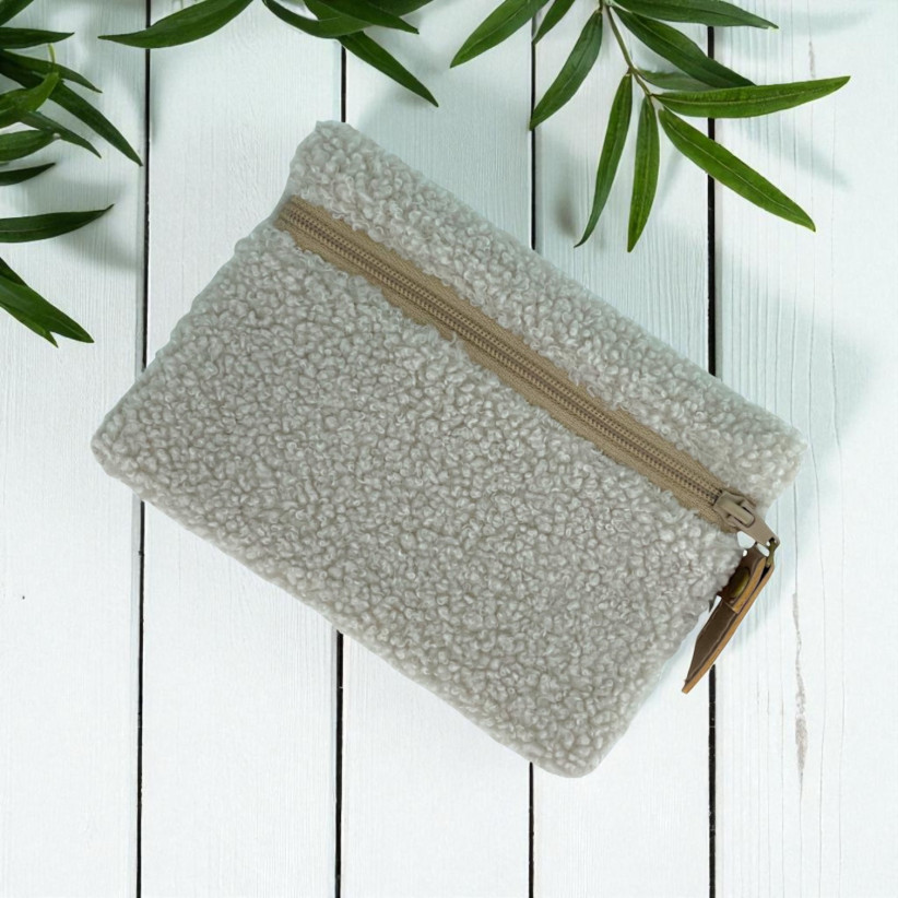Pochette S, "Bouclette" sable