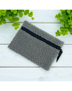 Pochette S, "Bouclette" taupe