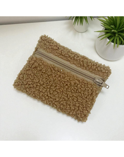 Pochette XS, "Bouclette" camel