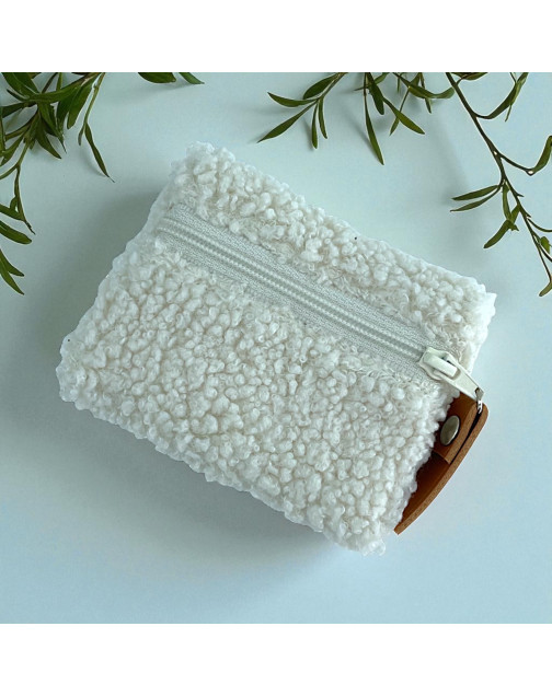 Pochette XS, "Bouclette" écru