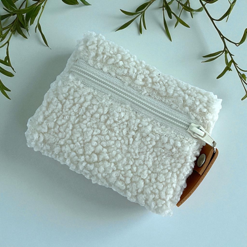 Pochette XS, "Bouclette" écru
