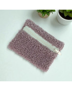 Pochette XS, "Bouclette" rose