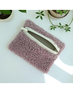 Pochette XS, "Bouclette" rose