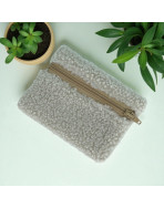 Pochette XS, "Bouclette" sable