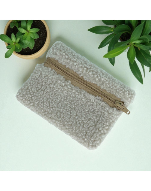 Pochette XS, "Bouclette" sable