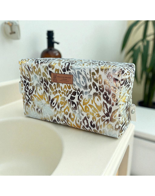 Trousse nomade M, "Savannah" blanc