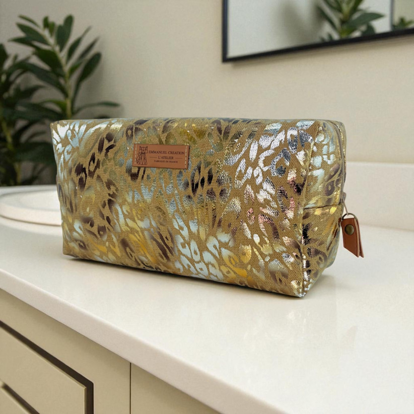 Trousse nomade M, "Savannah" beige