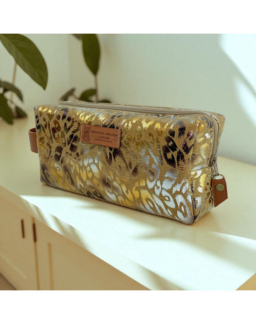 Trousse nomade S, "Savannah" beige