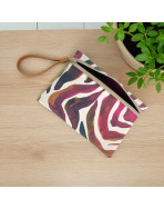 Pochette M, "Zebra" fuchsia