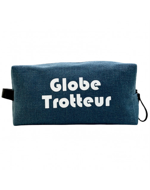 Trousse nomade M, "Globe trotteur", pétrole