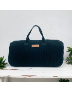 Sac polochon, "Velours côtelé" noir